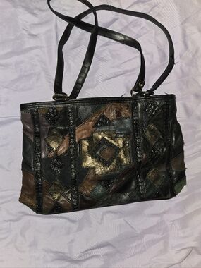80's Vintage Patchwork Leather Bag